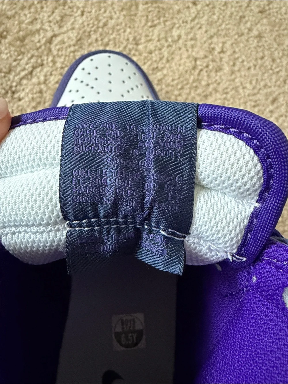 Nike Dunk High GS Purple and White High-Top Sneakers